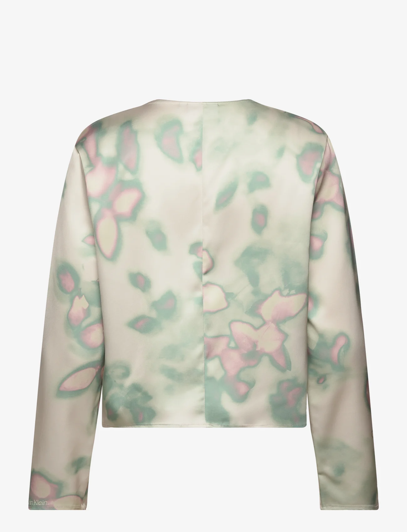 Calvin Klein - LIGHT WEIGHT SATIN LS SHIRT - blouses met lange mouwen - solarized floral print / rainy day - 1