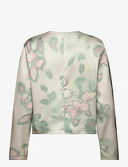 Calvin Klein - LIGHT WEIGHT SATIN LS SHIRT - long-sleeved blouses - solarized floral print / rainy day - 1