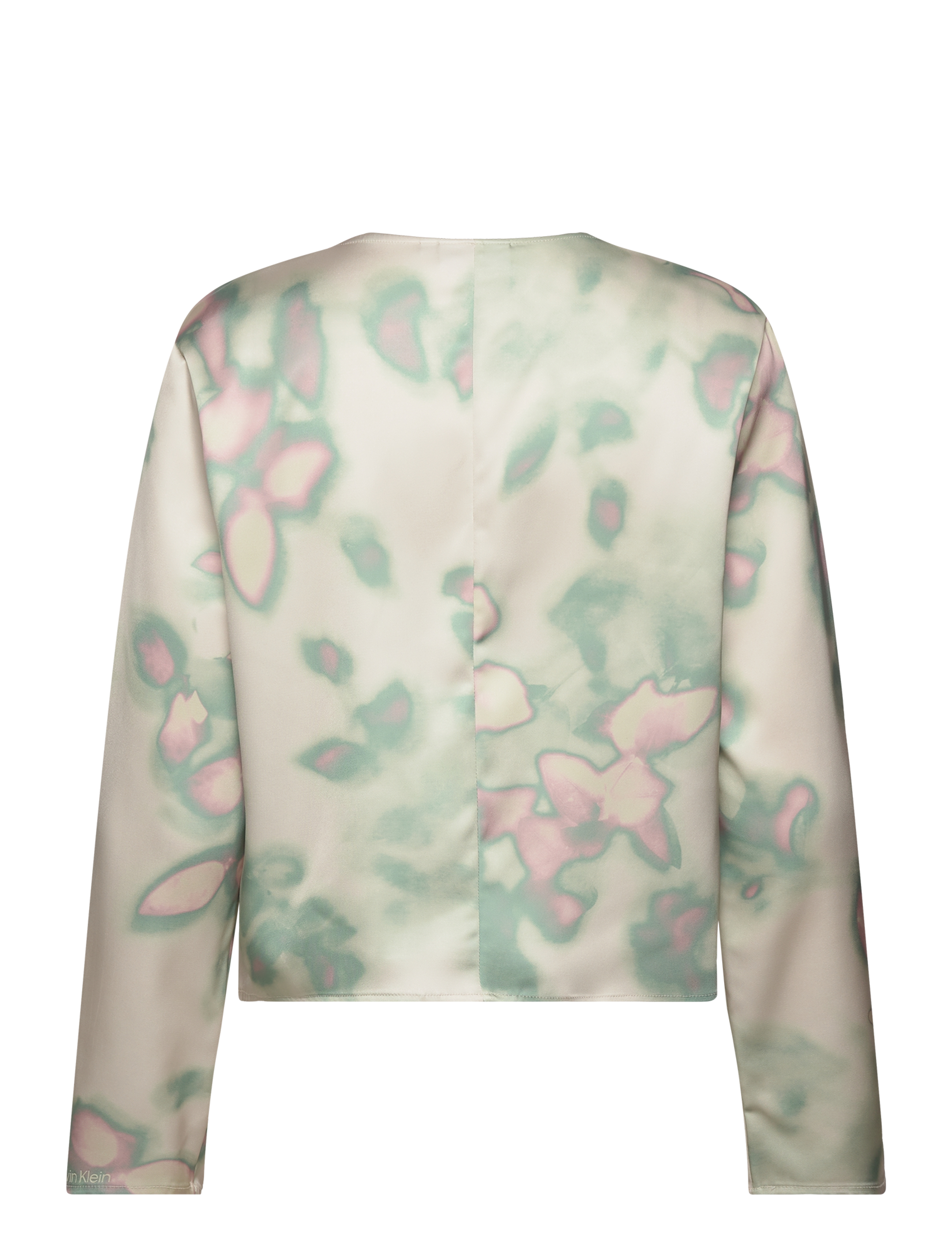 Calvin Klein - LIGHT WEIGHT SATIN LS SHIRT - solarized floral print / rainy day - 1