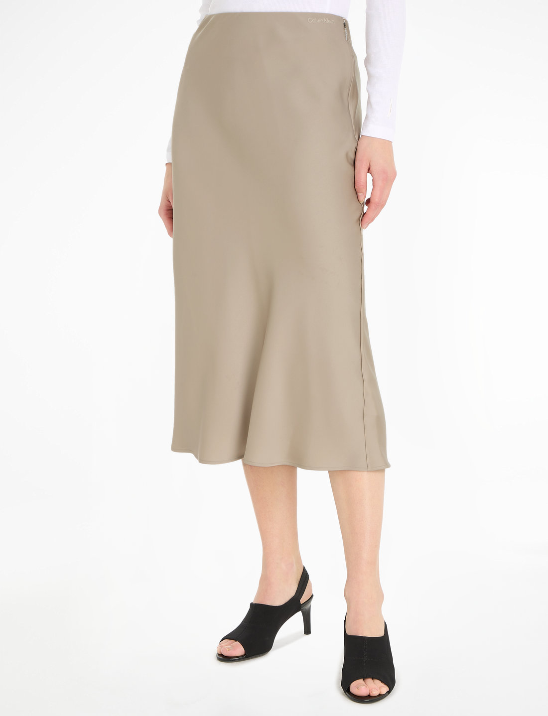 Calvin Klein Light Weight Satin Midi Skirt Midi skirts Boozt