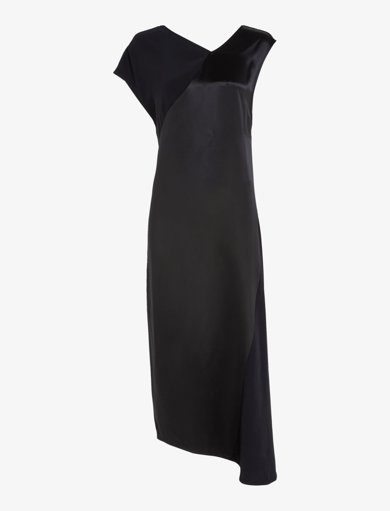 CALVIN KLEIN Naia Shine Midi Kleid Schwarz - 38 - Damen
