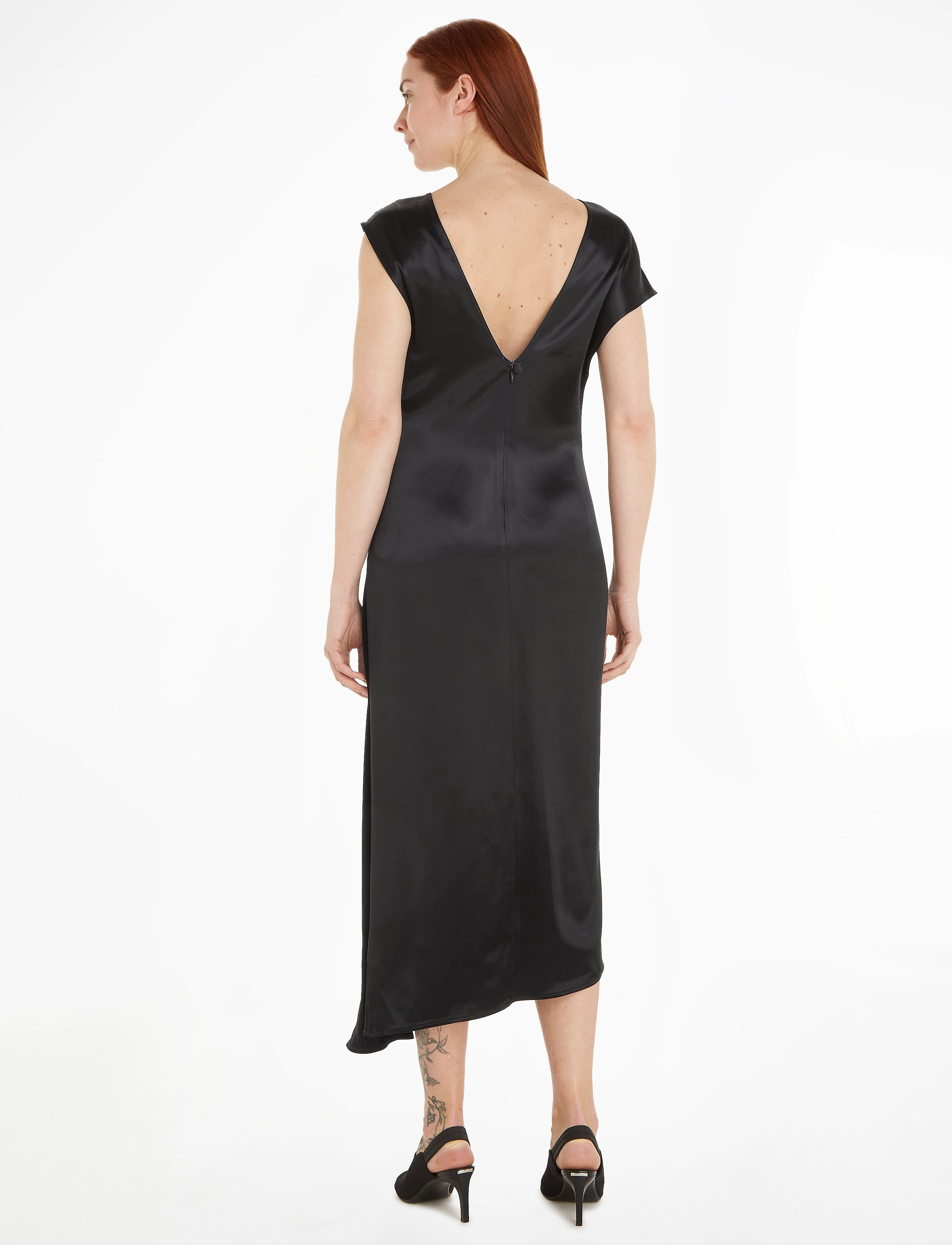 Calvin Klein - NAIA SHINE MIDI DRESS - festtøj til outletpriser - ck black - 3