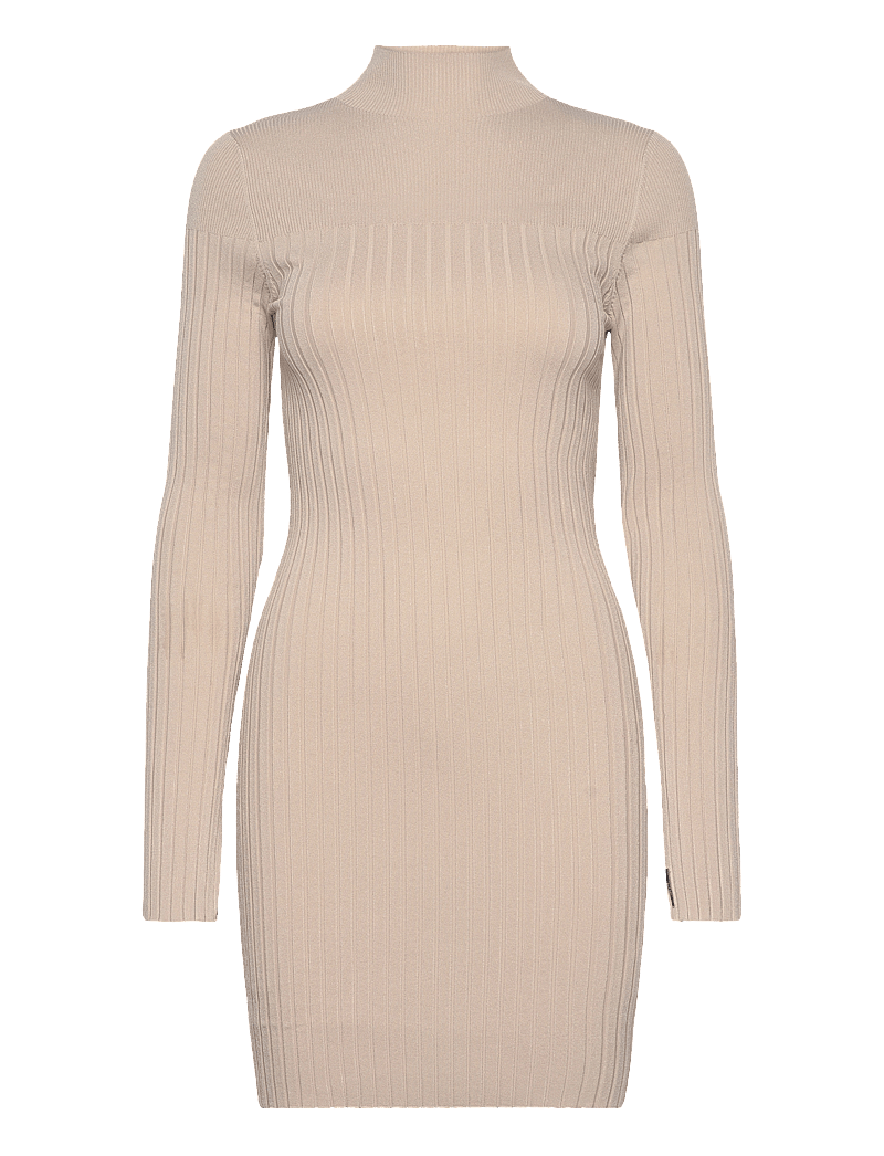 Calvin Klein Iconic Rib Mini Knit Dress Ls bodycon dresses shop at Booztlet Calvin Klein Iconic Rib Mini Knit Dress Ls bodycon dresses shop at Booztlet