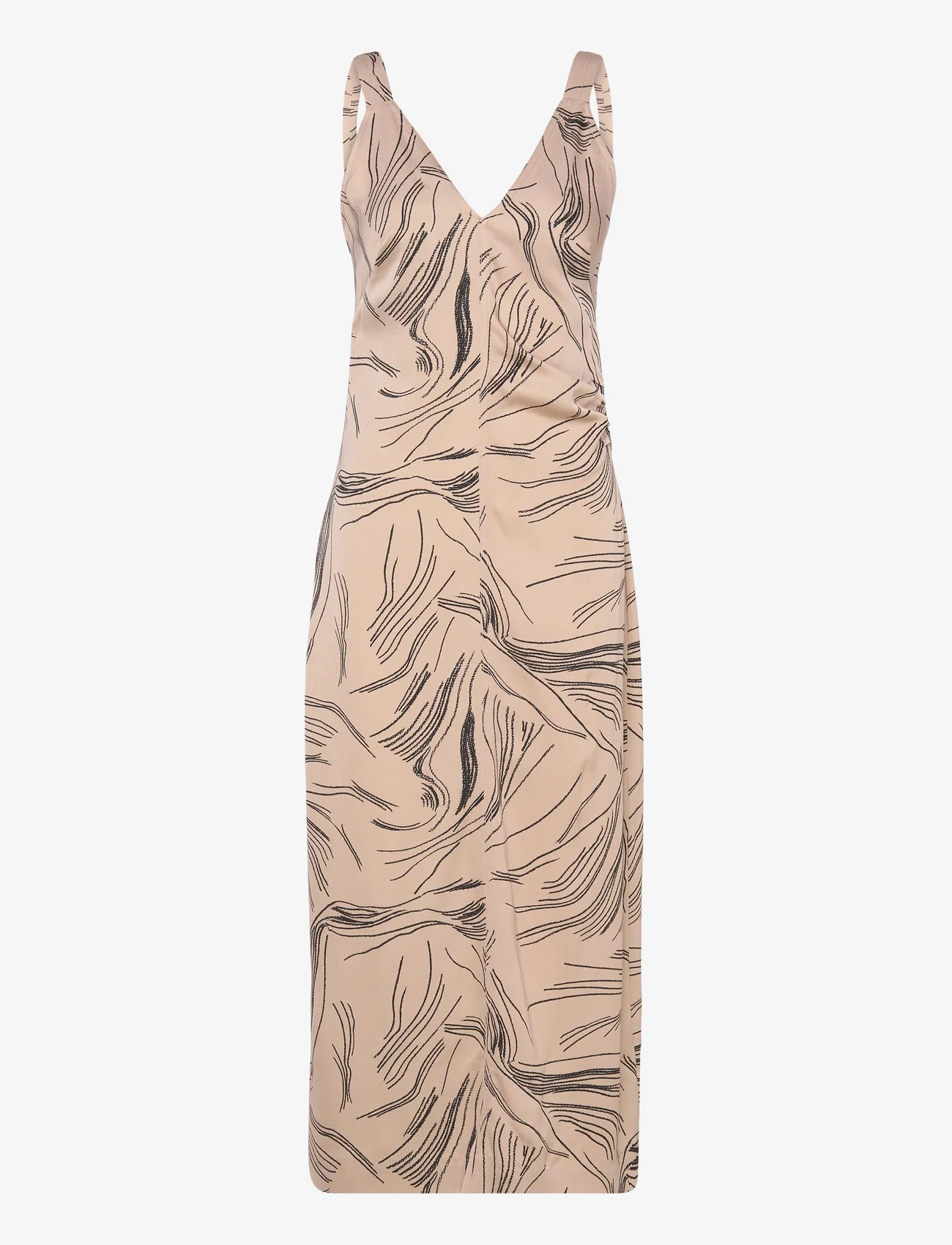 Calvin Klein - SURFACE PRINT SLIP DRESS - sukienki na ramiączkach - surface study print / doeskin - 0