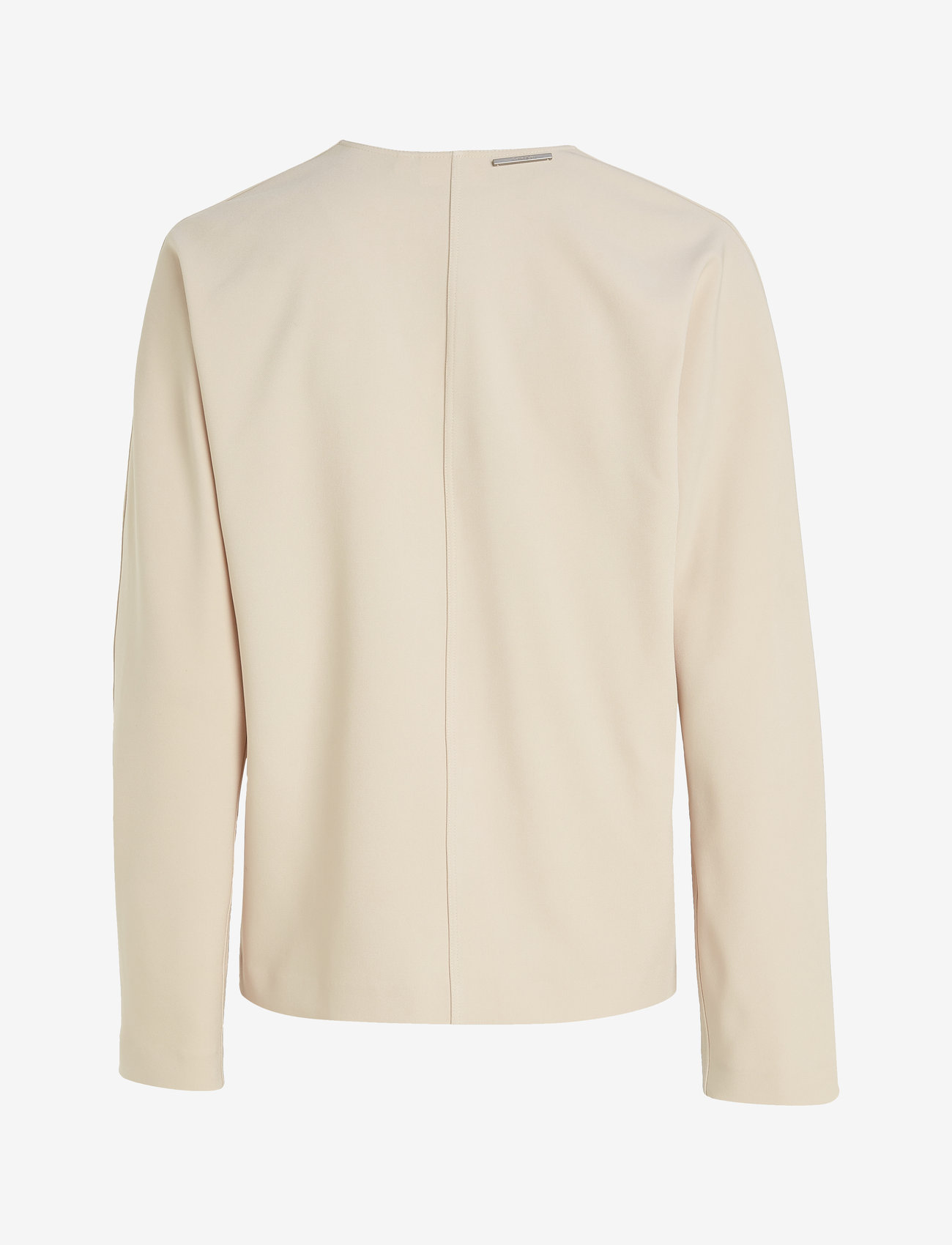 Calvin Klein - STRUCTURE TWILL V NECK LS TOP - sandshell - 1