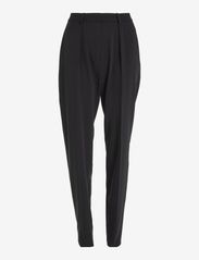 Calvin Klein - STRUCTURE TWILL STRAIGHT LEG - tiesaus kirpimo kelnės - ck black - 0