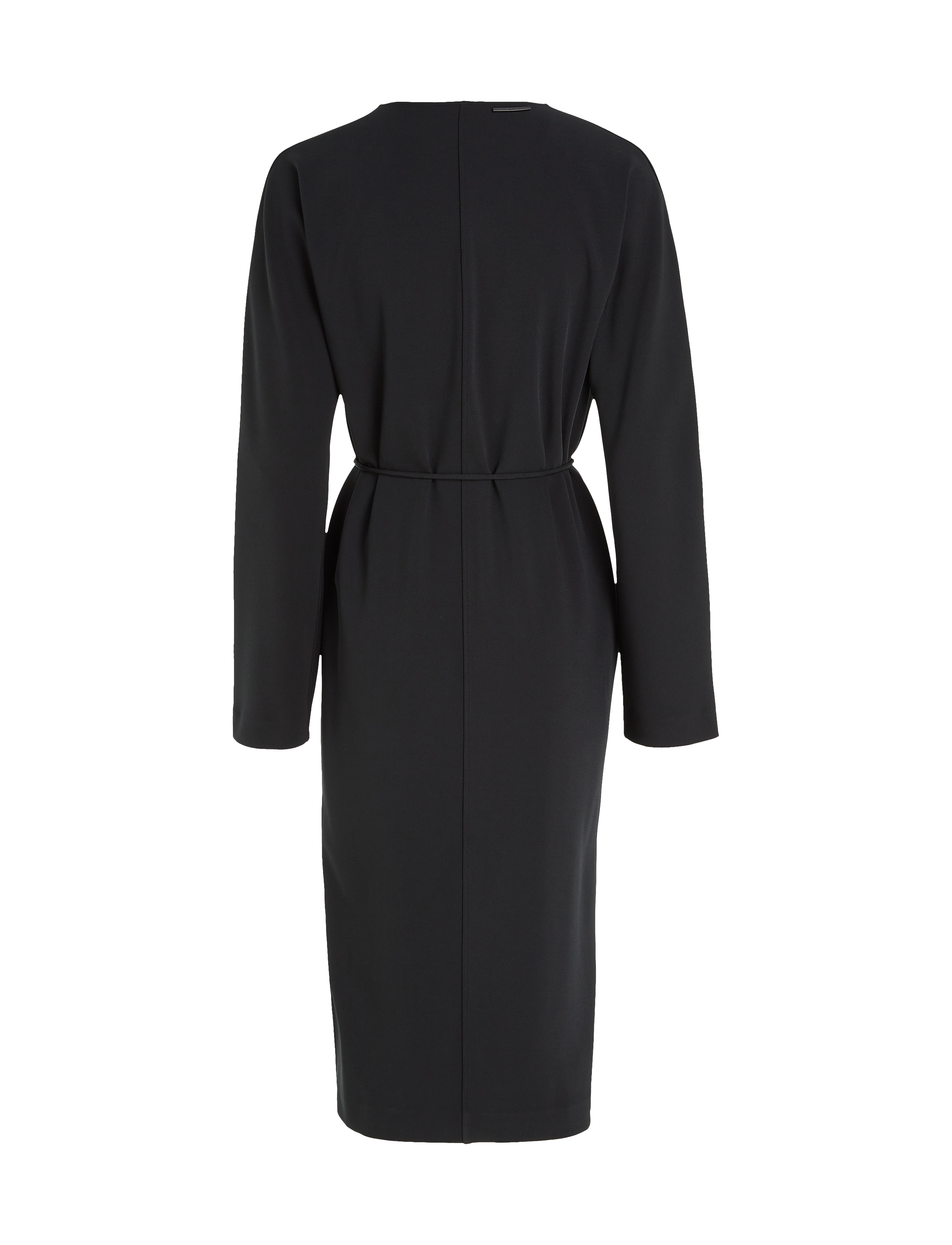 Calvin Klein - STRUCTURE TWILL V NECK DRESS - midi kjoler - ck black - 4