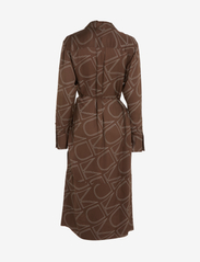Calvin Klein - VISCOSE TWILL SHIRT DRESS - skjortekjoler - monogram print / brown kelp - 1