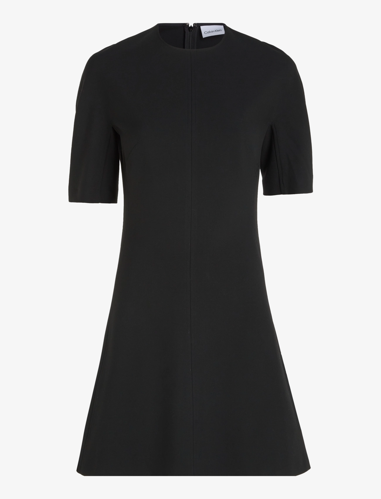 Calvin Klein HEAVY VISCOSE  FIT & FLARE DRESS - Klänningar - CK BLACK / black