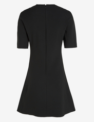 Calvin Klein - HEAVY VISCOSE  FIT & FLARE DRESS - kurze kleider - ck black - 1