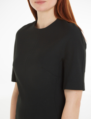 Calvin Klein - HEAVY VISCOSE  FIT & FLARE DRESS - kurze kleider - ck black - 4