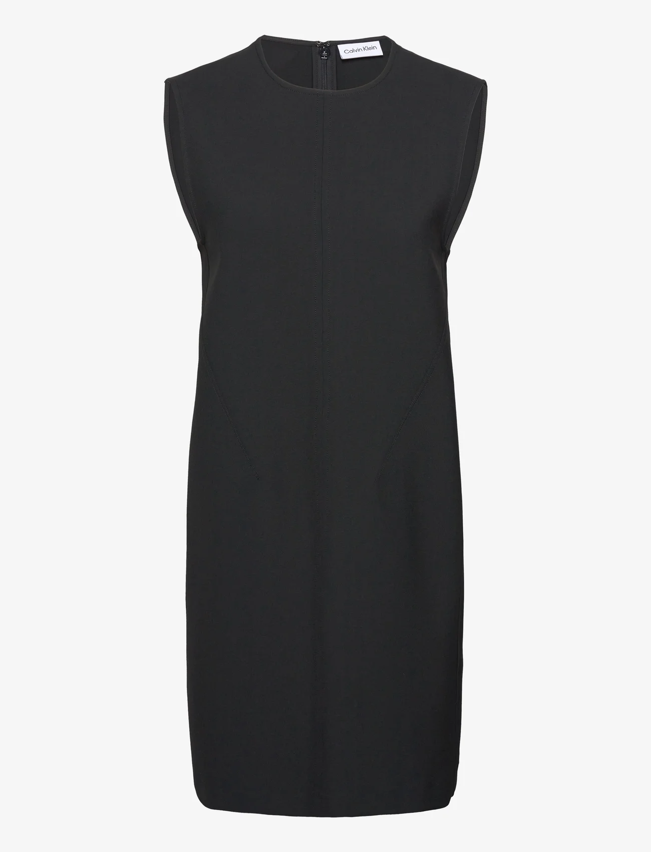 Calvin Klein - HEAVY VISCOSE NS SHIFT DRESS - midiklänningar - ck black - 0