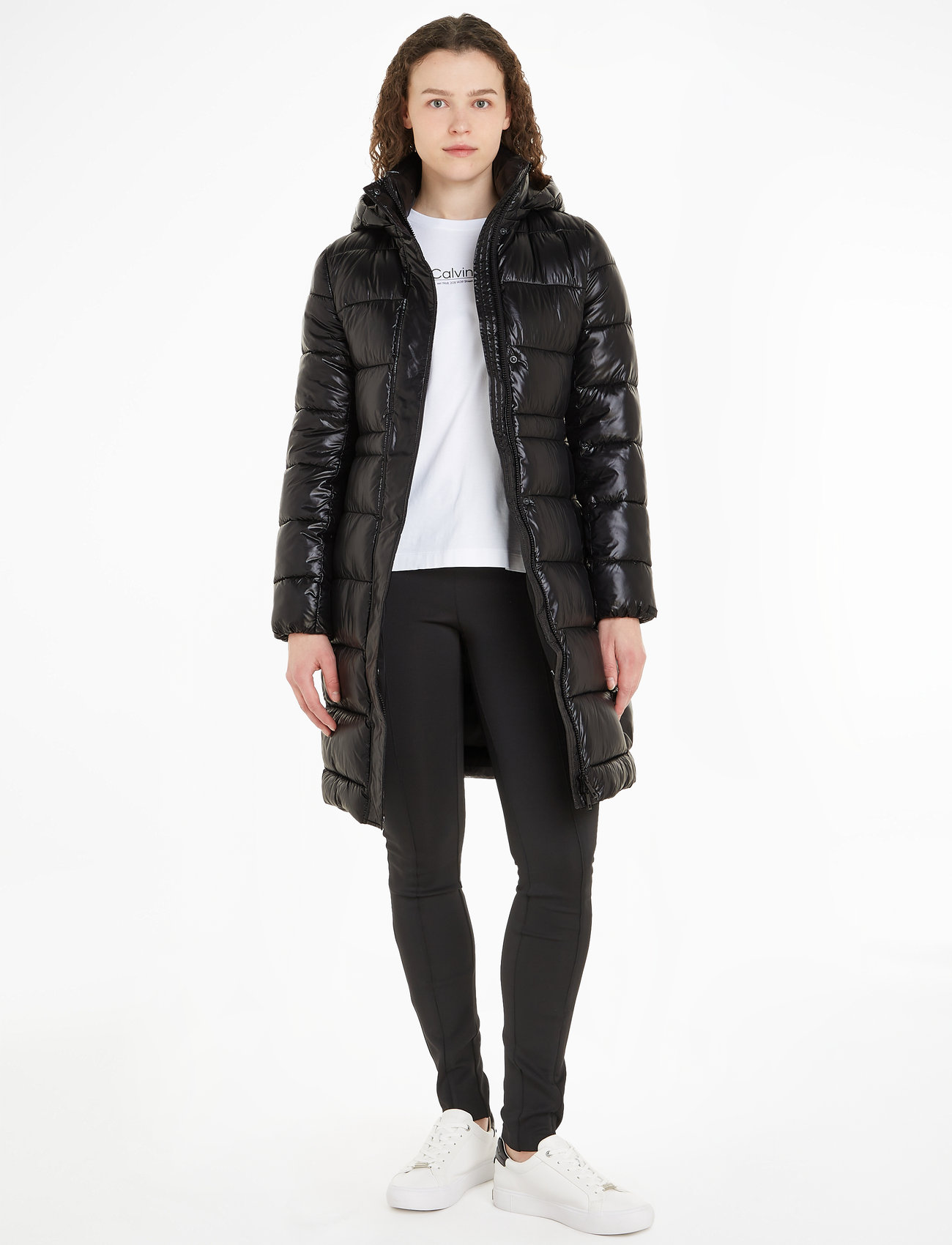 Calvin Klein - LW PADDED DRAWSTRING COAT - winterjacken - ck black - 1