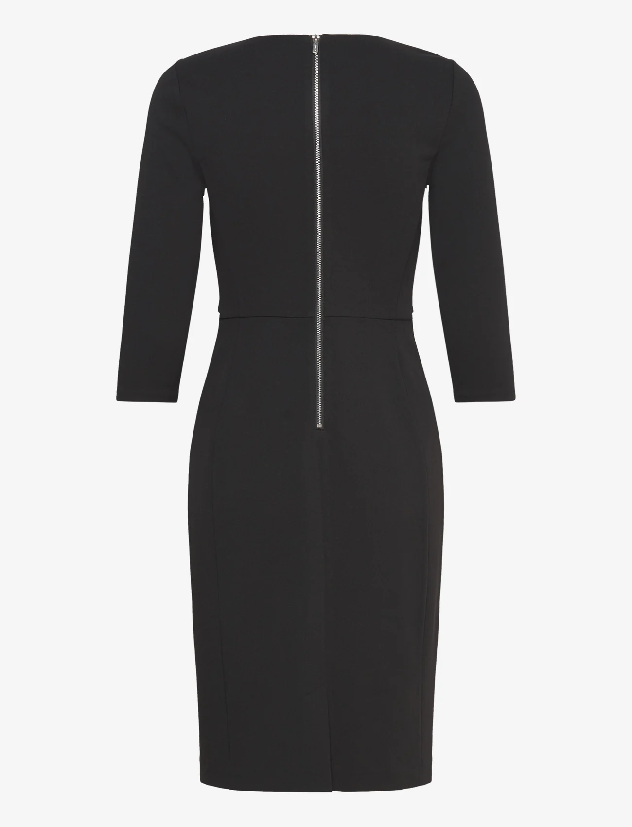 Calvin Klein - SCUBA CREPE HALF SLEEVE DRESS - vakarėlių drabužiai išparduotuvių kainomis - ck black - 1