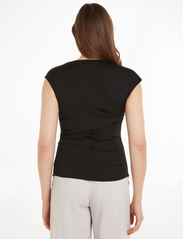 Calvin Klein - RECYCLED CDC DRAPED TOP - blouses korte mouwen - ck black - 2