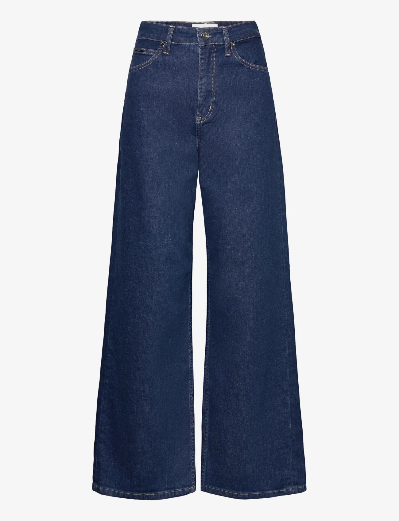 Calvin Klein - HIGH RISE  WIDE - MID BLUE - brede jeans - denim light - 0