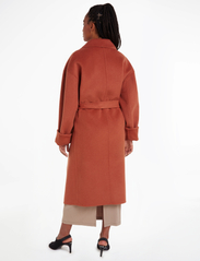 Calvin Klein - DF WOOL BELTED WRAP COAT - Žieminiai paltai - baked clay - 2