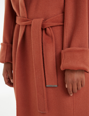 Calvin Klein - DF WOOL BELTED WRAP COAT - winter coats - baked clay - 3