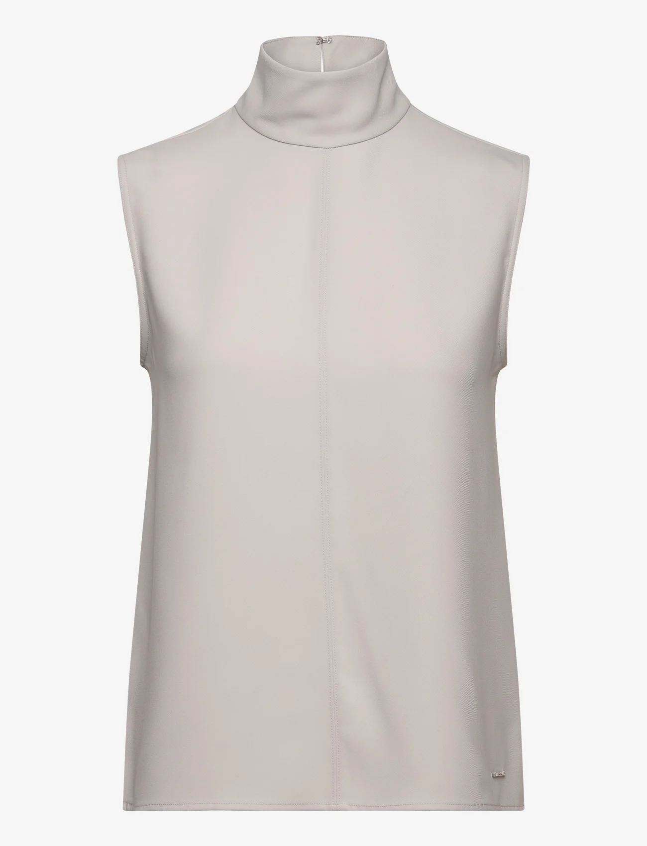 Calvin Klein - STRUCTURE TWLL NS MOCK NECK TOP - sleeveless tops - morning haze - 0