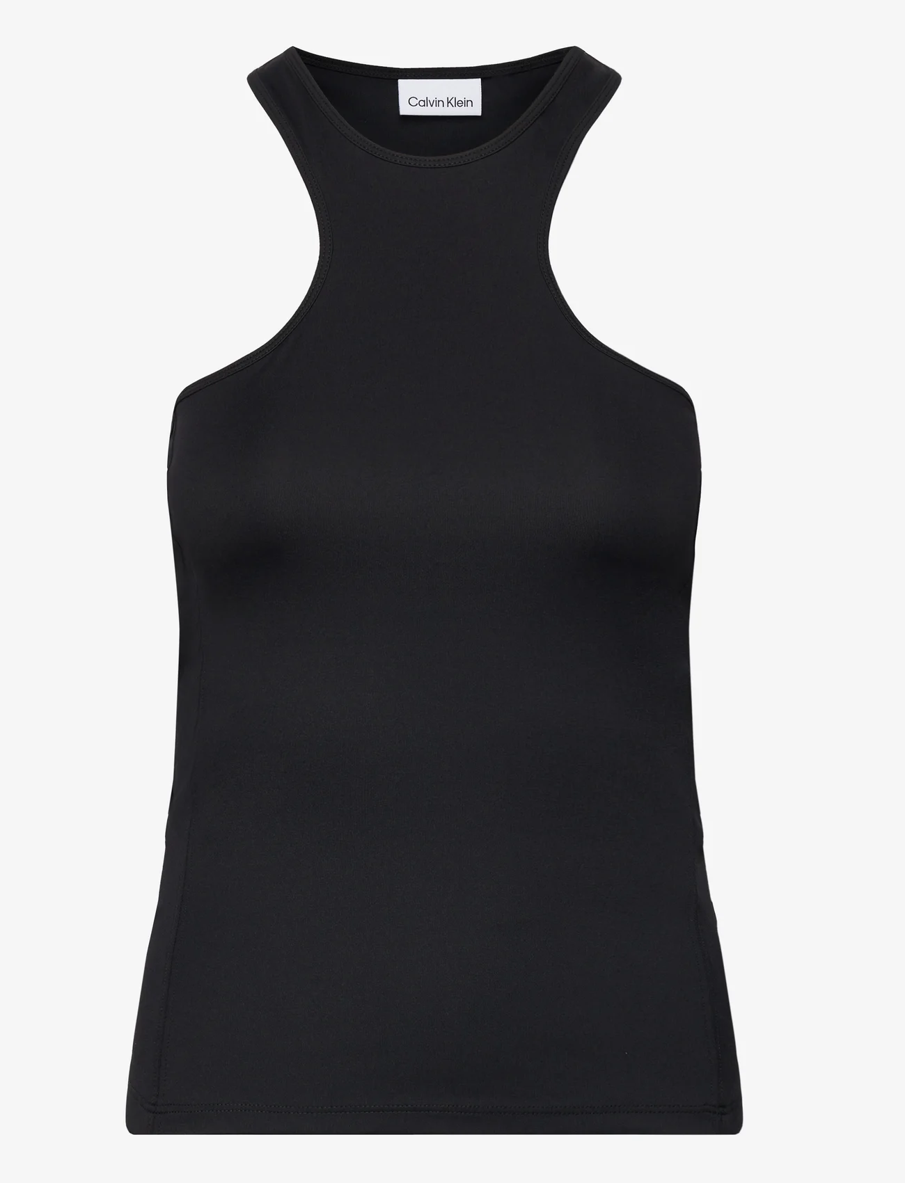 Calvin Klein - STRETCH JERSEY RACER TANK - sleeveless tops - ck black - 0