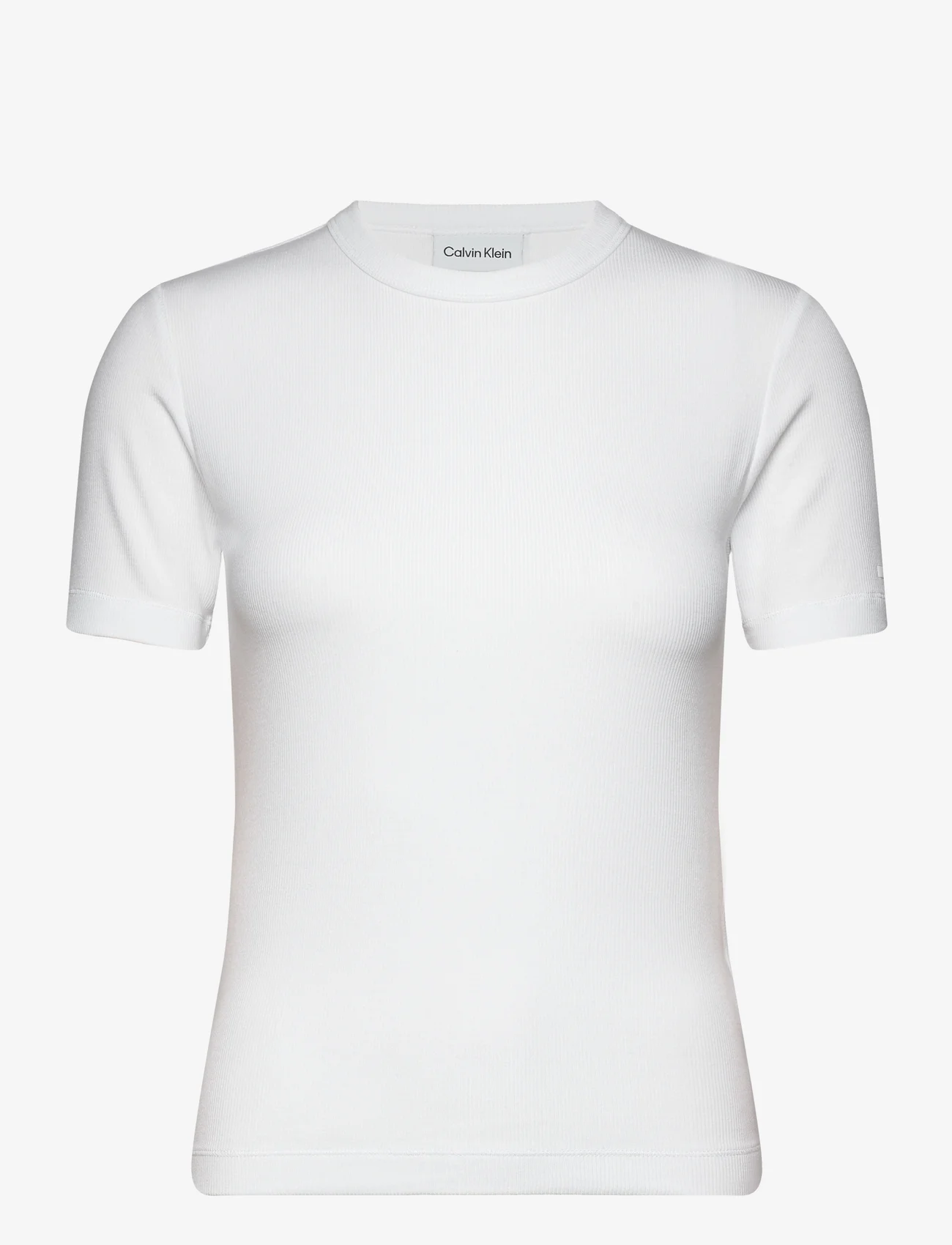 Calvin Klein - MODAL RIB SS TEE - marškinėliai - bright white - 0