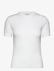 Calvin Klein - MODAL RIB SS TEE - marškinėliai - bright white - 0