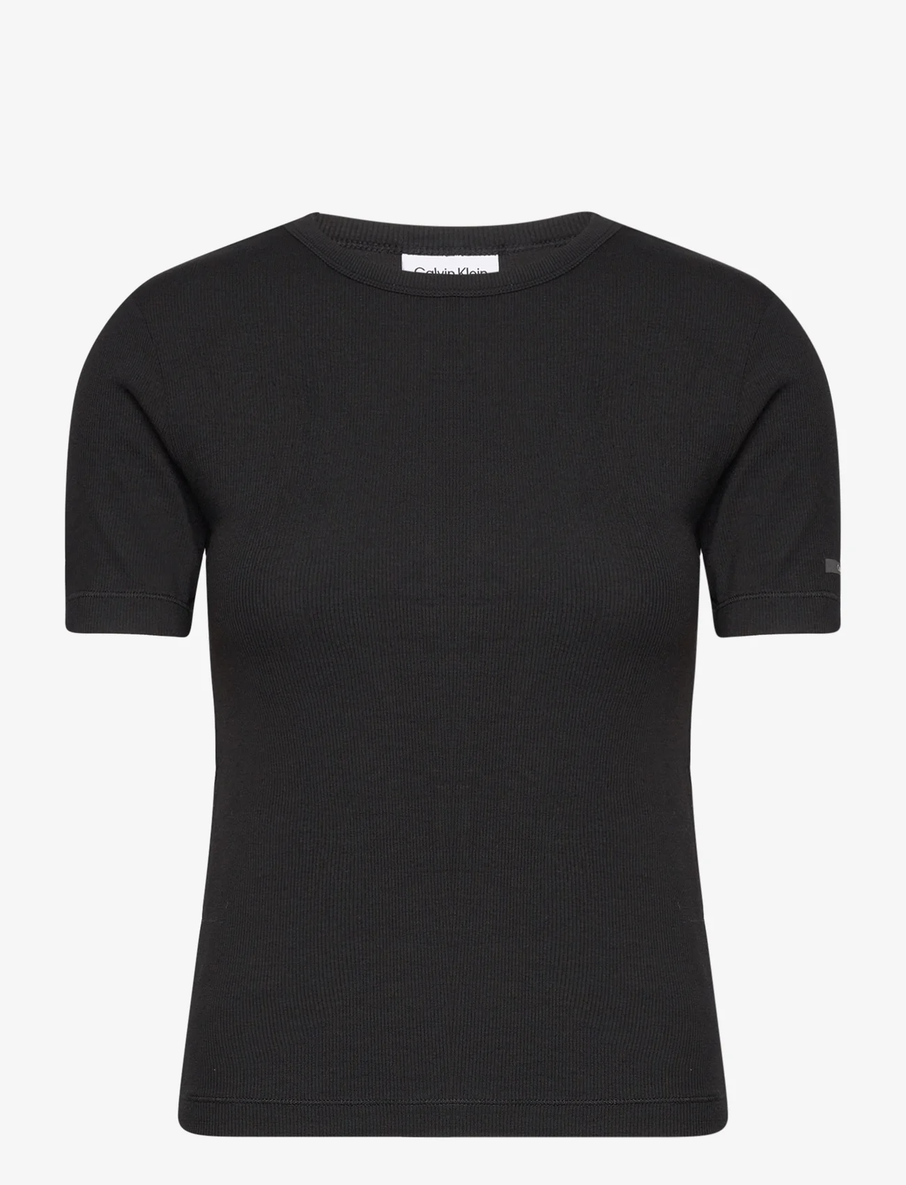 Calvin Klein - MODAL RIB SS TEE - t-shirts - ck black - 0
