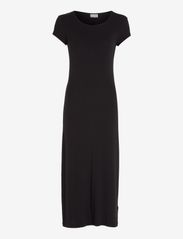 Calvin Klein - MODAL RIB CAP SLEEVE DRESS - t-shirt-kleider - ck black - 0
