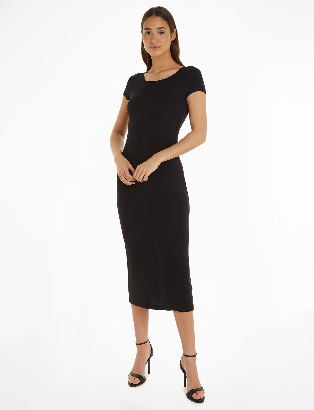 Calvin klein cap sleeve dress best sale