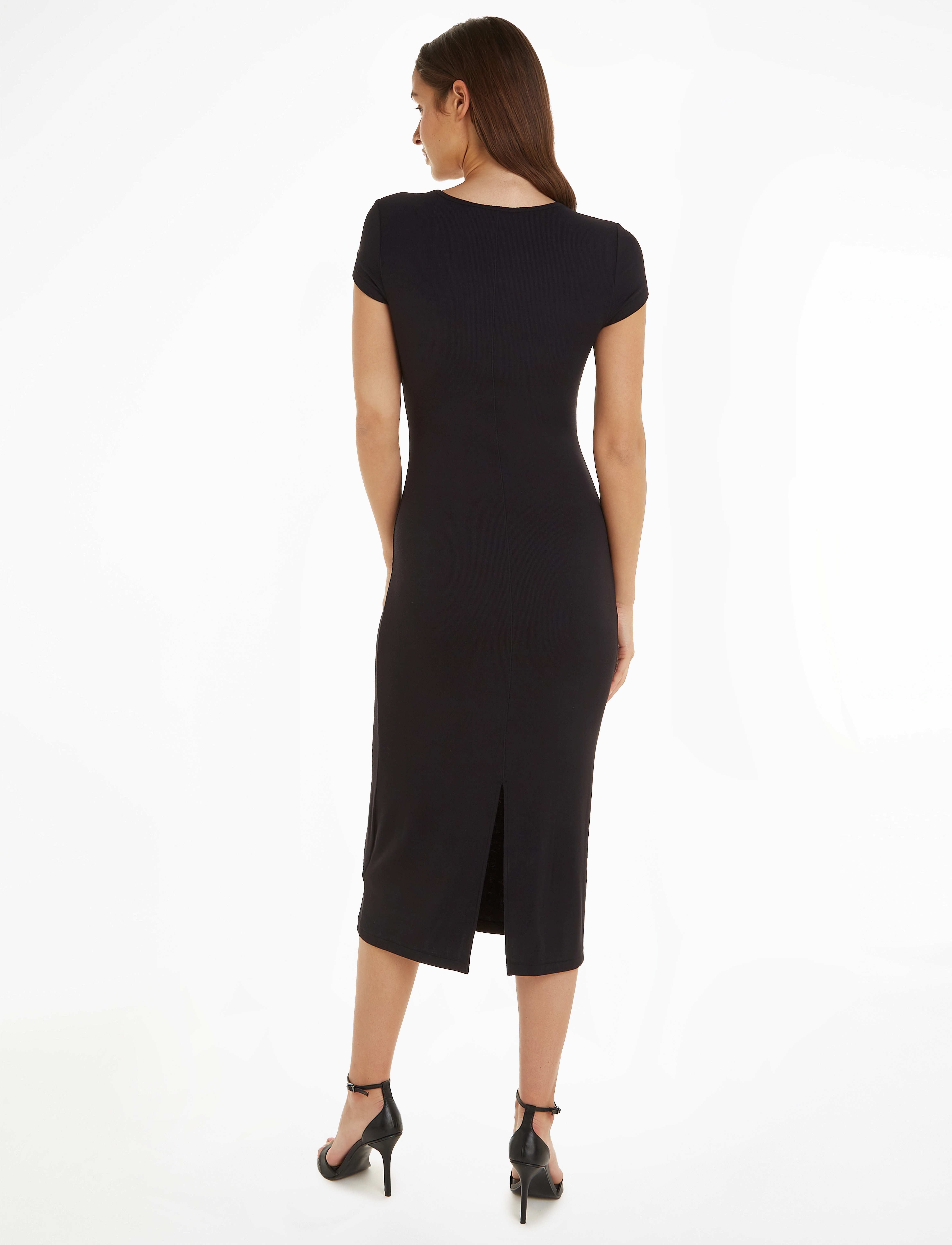 Calvin Klein - MODAL RIB CAP SLEEVE DRESS - ck black - 2