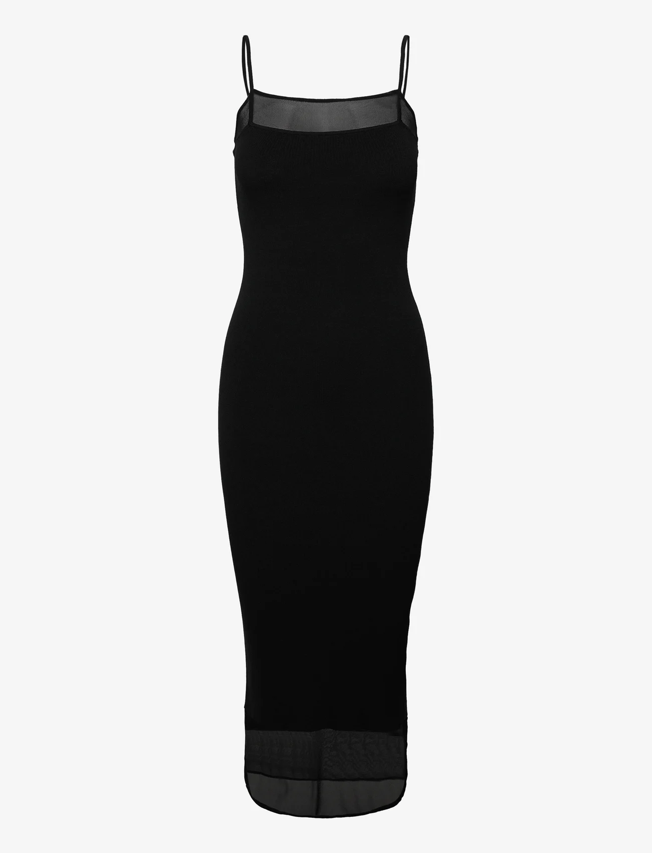 Calvin Klein - SHEER & MATT SLIP DRESS - „slip" suknelės - ck black - 0