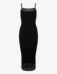 Calvin Klein - SHEER & MATT SLIP DRESS - slip dresses - ck black - 0