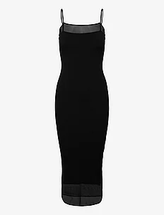 SHEER & MATT SLIP DRESS, Calvin Klein