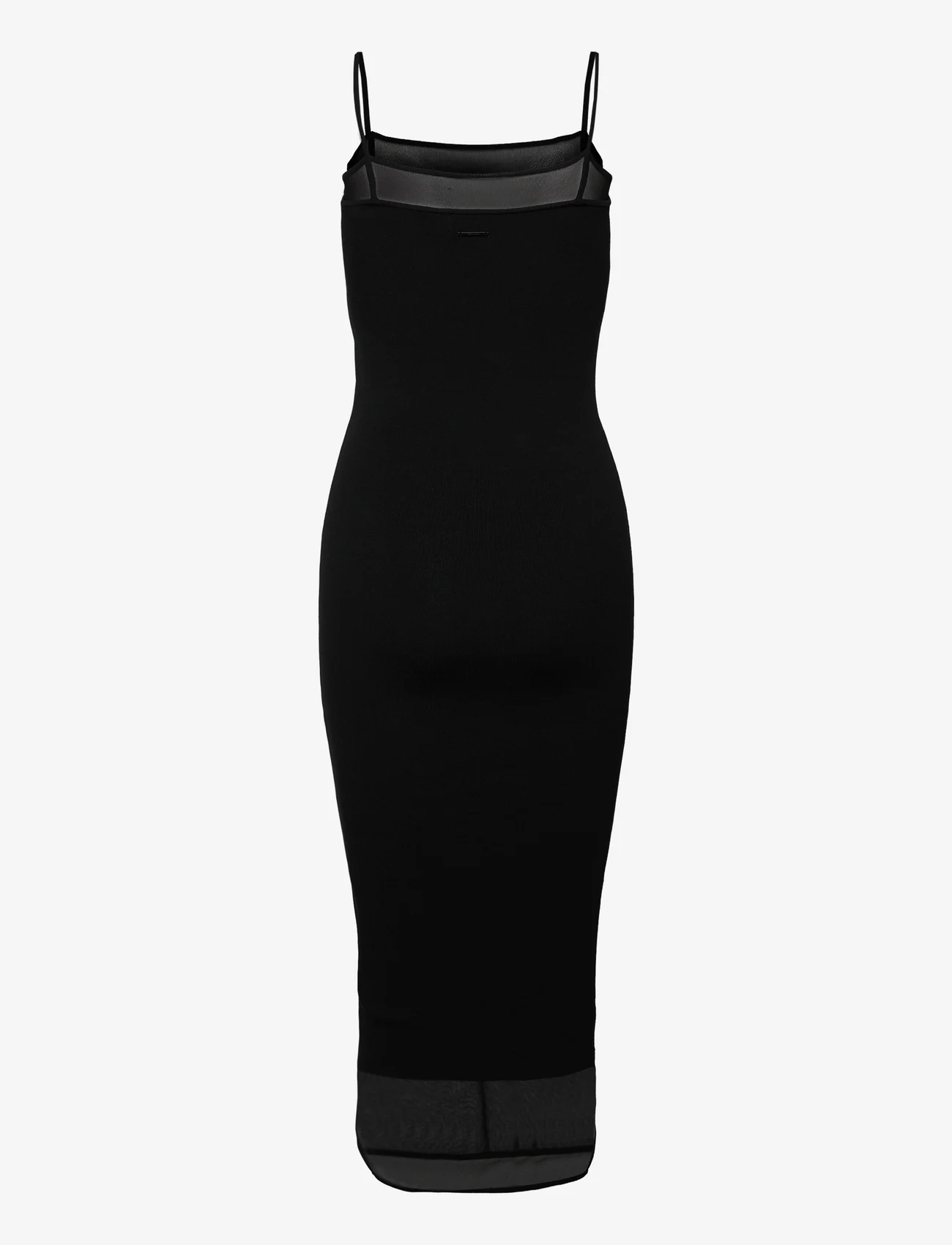 Calvin Klein - SHEER & MATT SLIP DRESS - slip dresses - ck black - 1