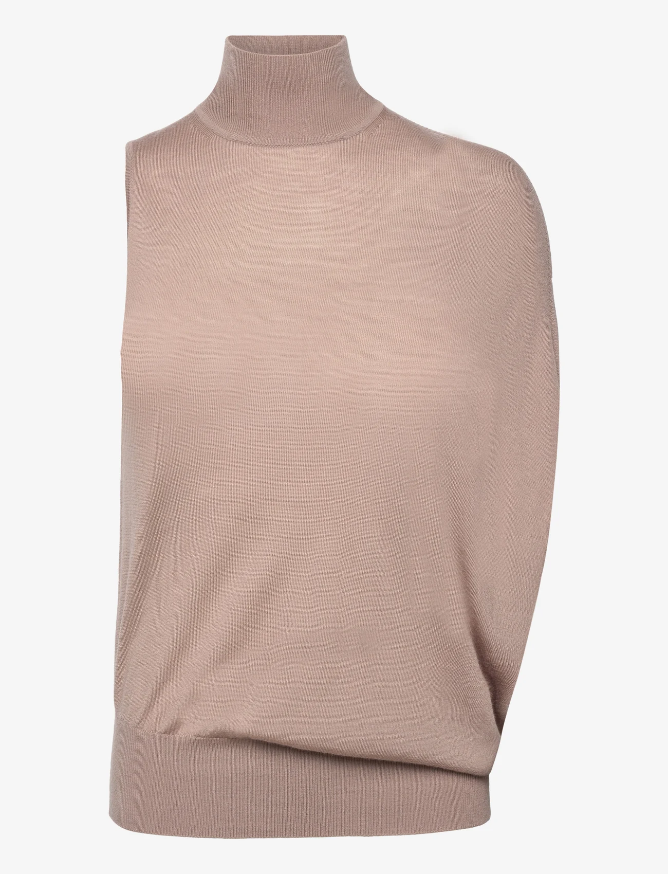 Calvin Klein - EXTRA FINE WOOL GATHERED SWEATER - džemperiai - neutral taupe - 0