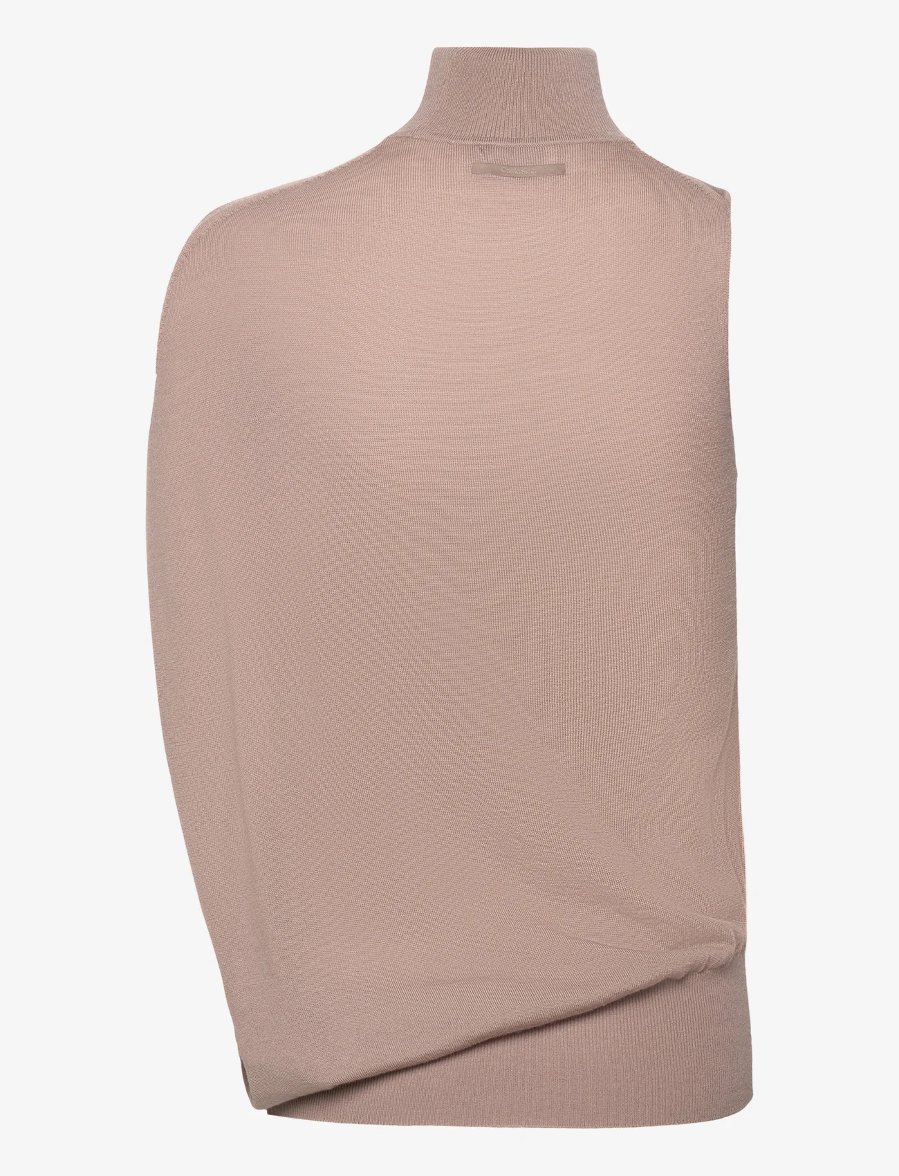 Calvin Klein - EXTRA FINE WOOL GATHERED SWEATER - džemperiai - neutral taupe - 1