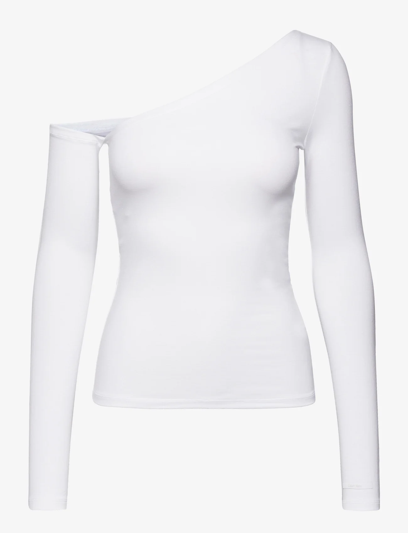 Calvin Klein - COTTON MODAL OFF SHOULDER LS TOP - topi ar garām piedurknēm - bright white - 0