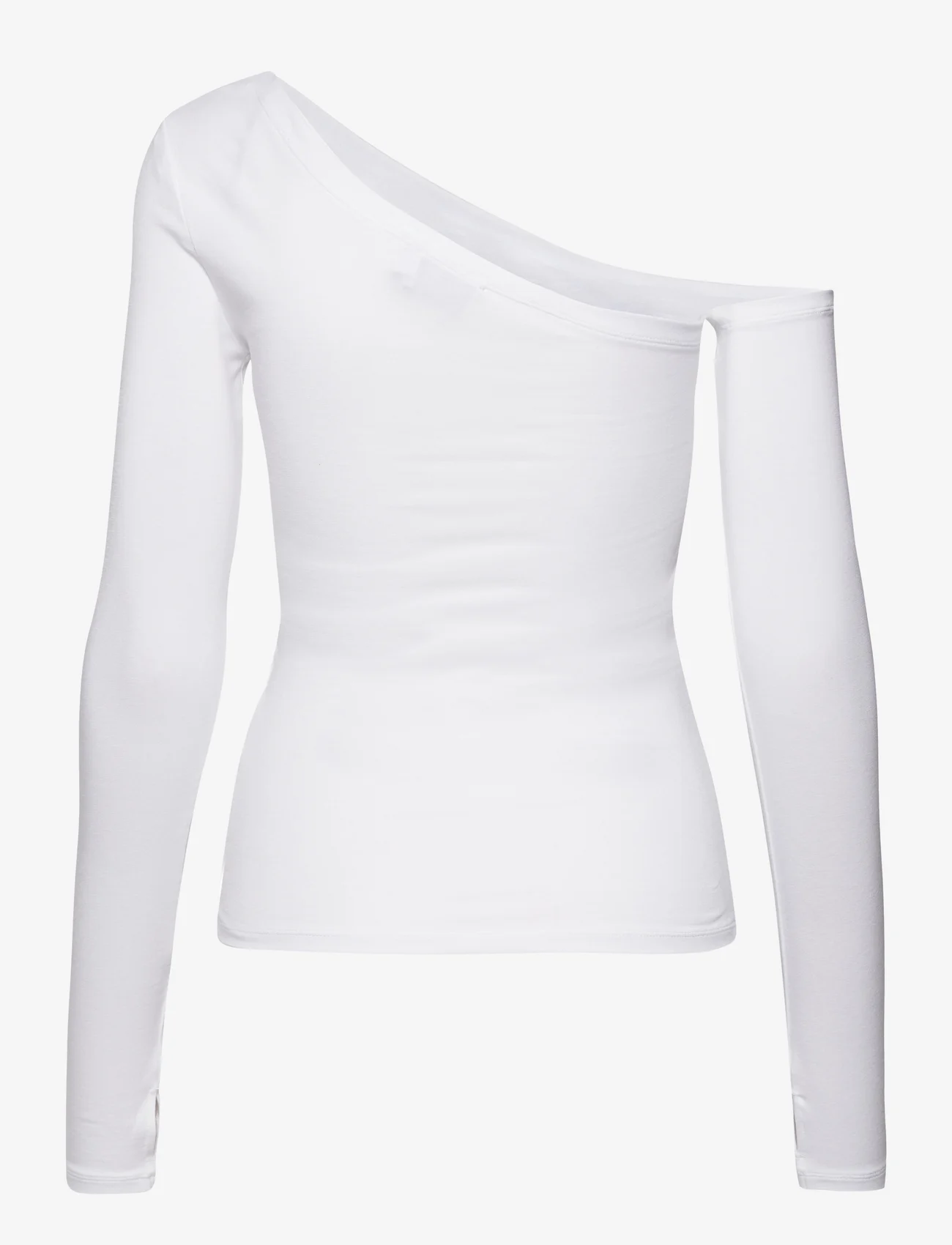 Calvin Klein - COTTON MODAL OFF SHOULDER LS TOP - t-shirts met lange mouwen - bright white - 1