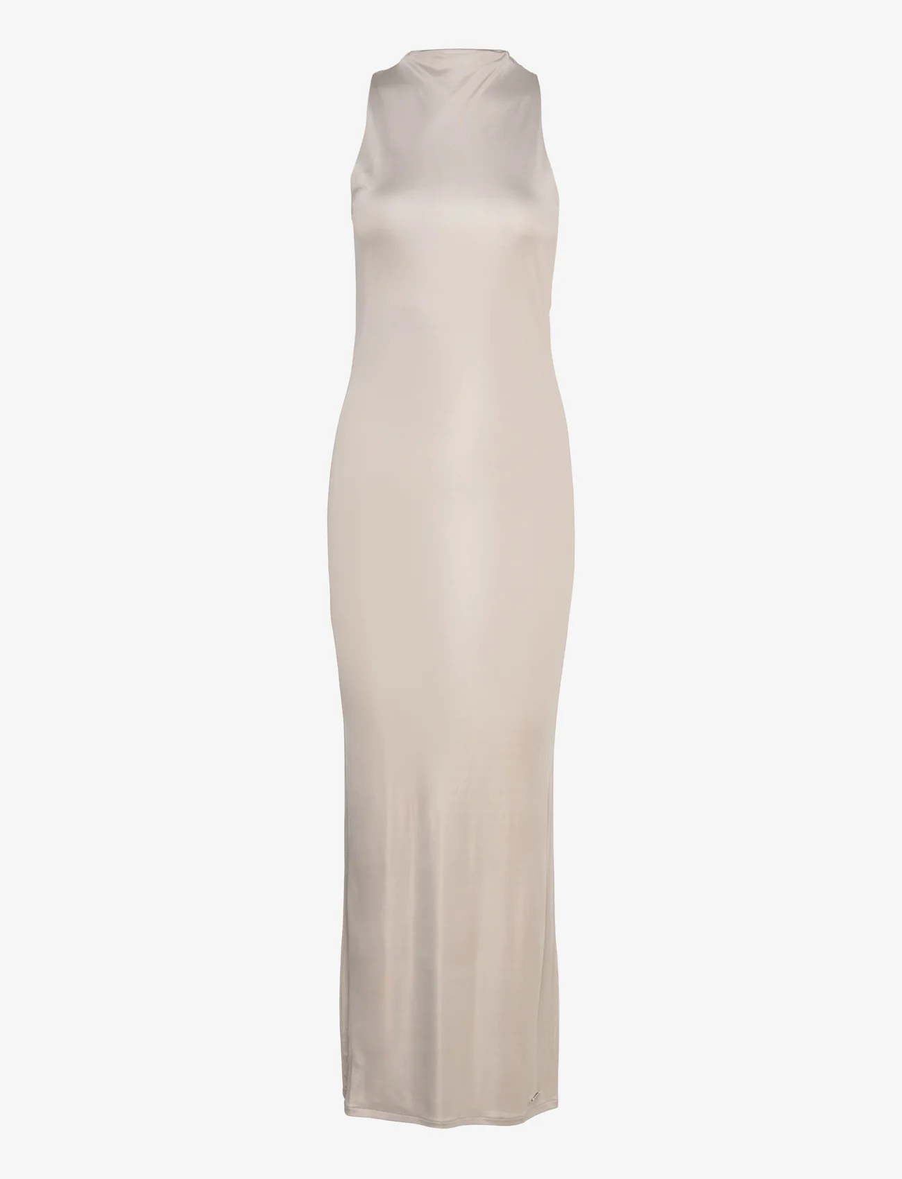 Calvin Klein - JERSEY HALTER NECK MAXI  DRESS - vakarėlių drabužiai išparduotuvių kainomis - sand pebble - 0
