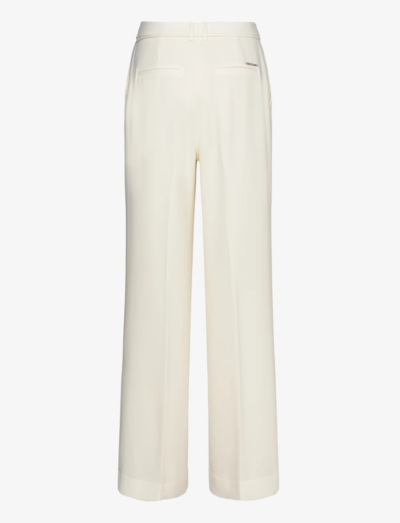 Calvin Klein - STRUCTURE TWILL WIDE LEG PANT - vakarėlių drabužiai išparduotuvių kainomis - vanilla ice - 1
