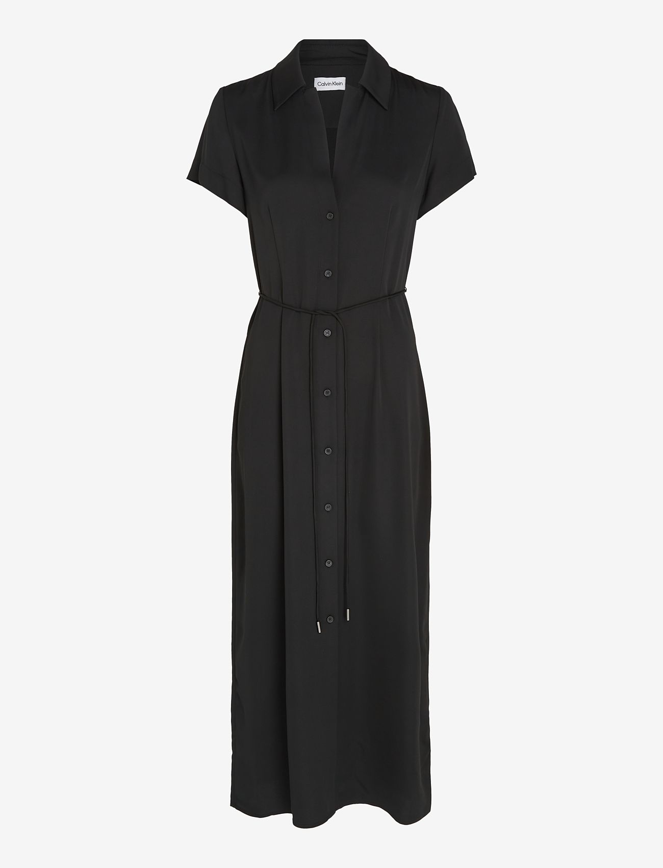 Calvin Klein - RECYCLED CDC MIDI SHIRT DRESS - midi jurken - ck black - 0
