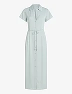 RECYCLED CDC MIDI SHIRT DRESS - MORNING FROST