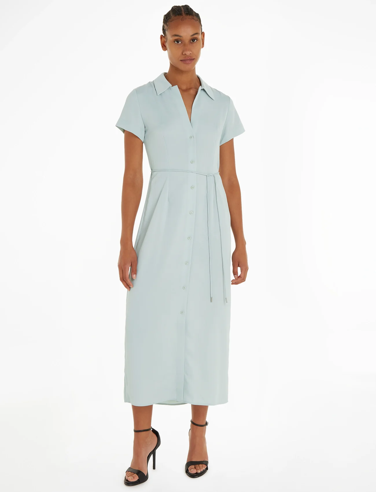 Calvin Klein - RECYCLED CDC MIDI SHIRT DRESS - marškinių tipo suknelės - morning frost - 1