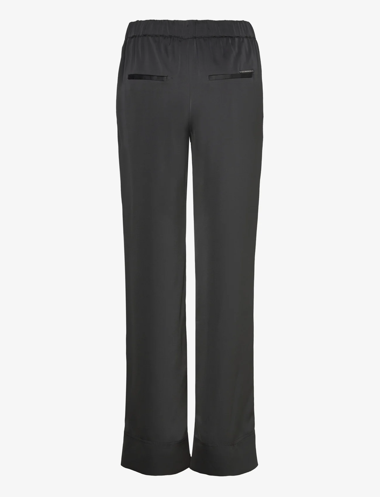 Calvin Klein - LW SHINY SATIN PYJAMA PANTS - bottoms - ck black - 1