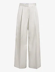 Calvin Klein - SHINY VISCOSE TAILORED WIDE LEG - tailored trousers - peyote - 0