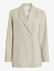 Calvin Klein - LINEN TAILORED RELAXED BLAZER - vakarėlių drabužiai išparduotuvių kainomis - peyote - 0