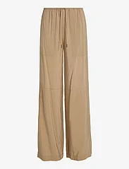 Calvin Klein - TEXTURED WIDE LEG PANTS - leveälahkeiset housut - dune - 0