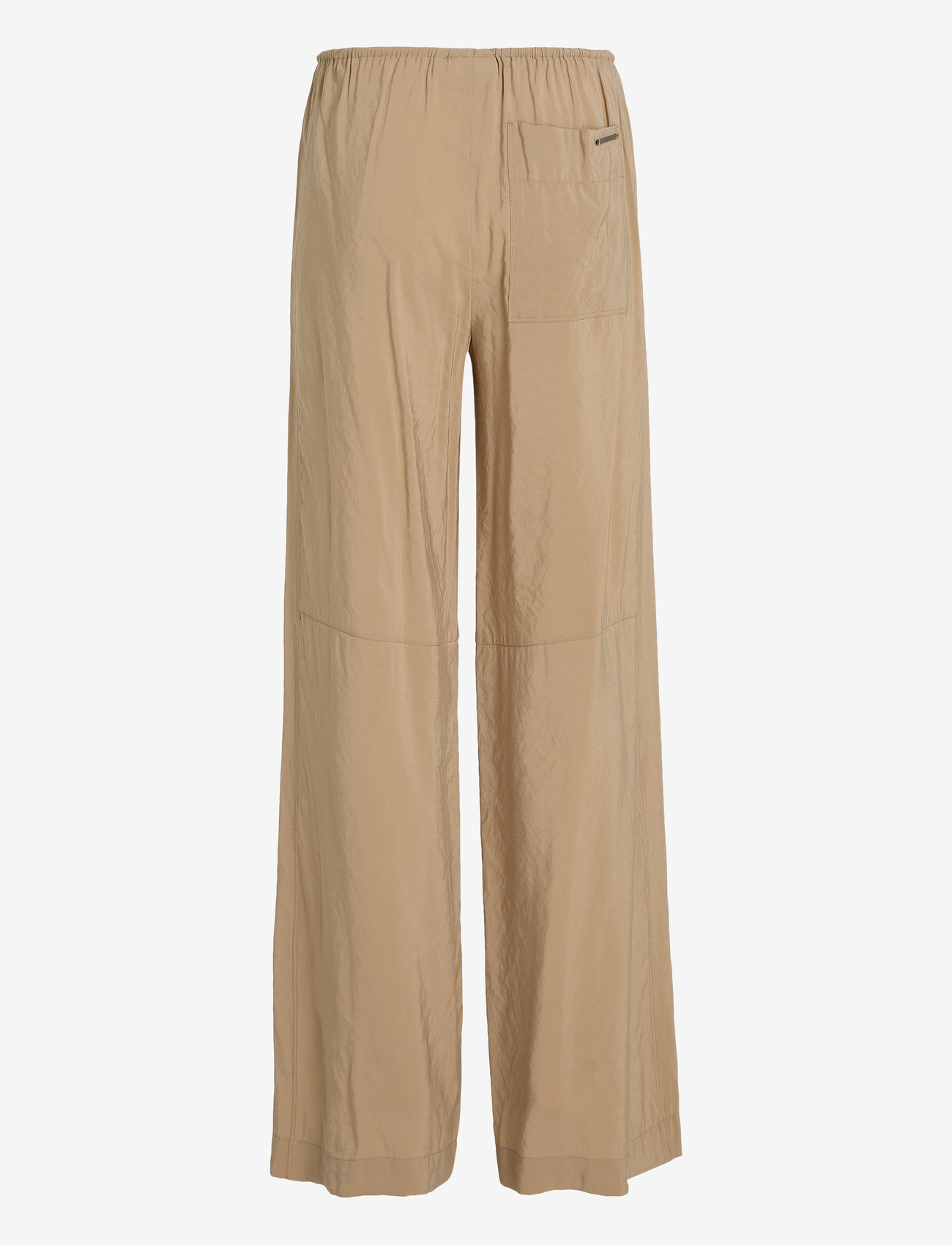 Calvin Klein - TEXTURED WIDE LEG PANTS - hosen mit weitem bein - dune - 4