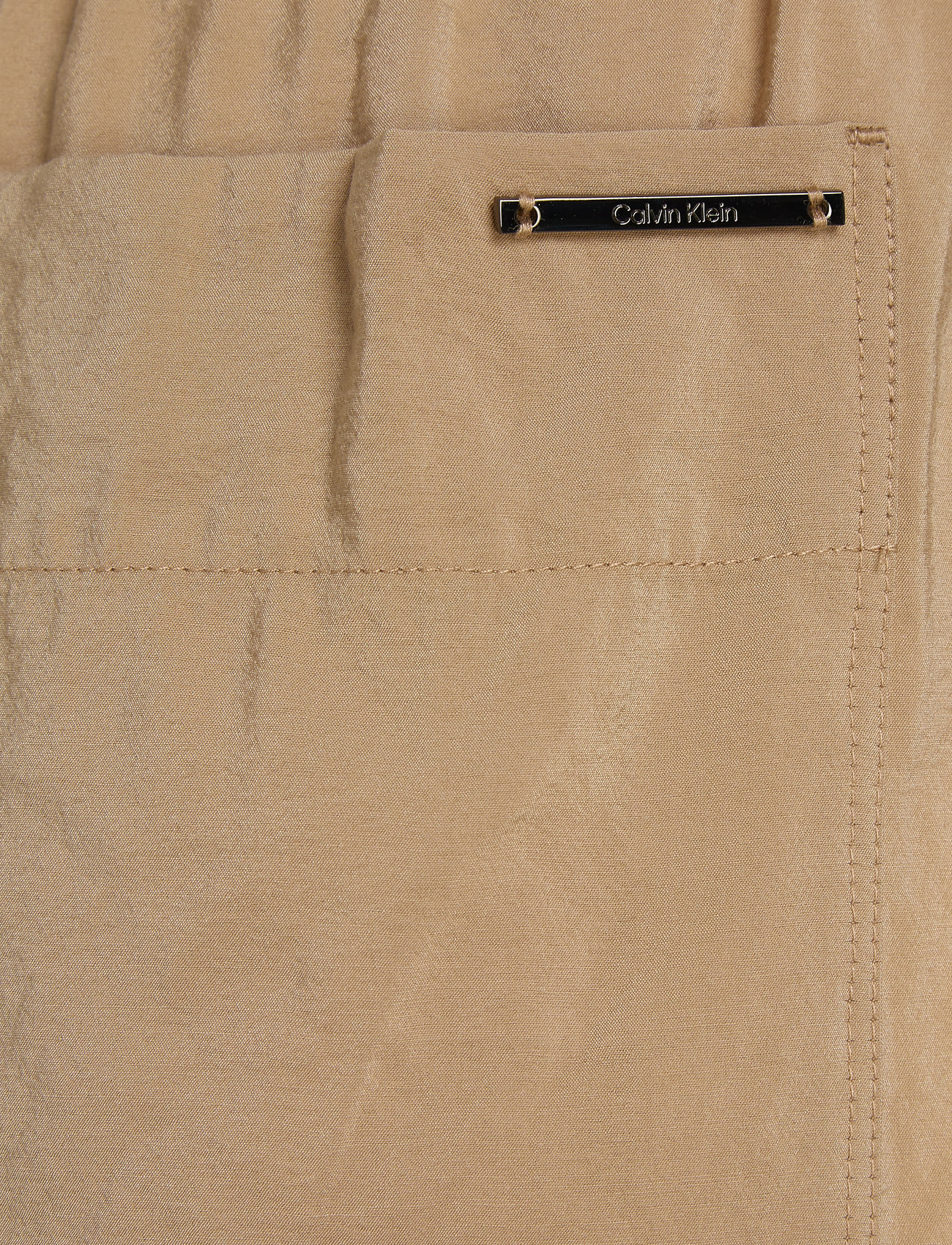 Calvin Klein - TEXTURED WIDE LEG PANTS - hosen mit weitem bein - dune - 5
