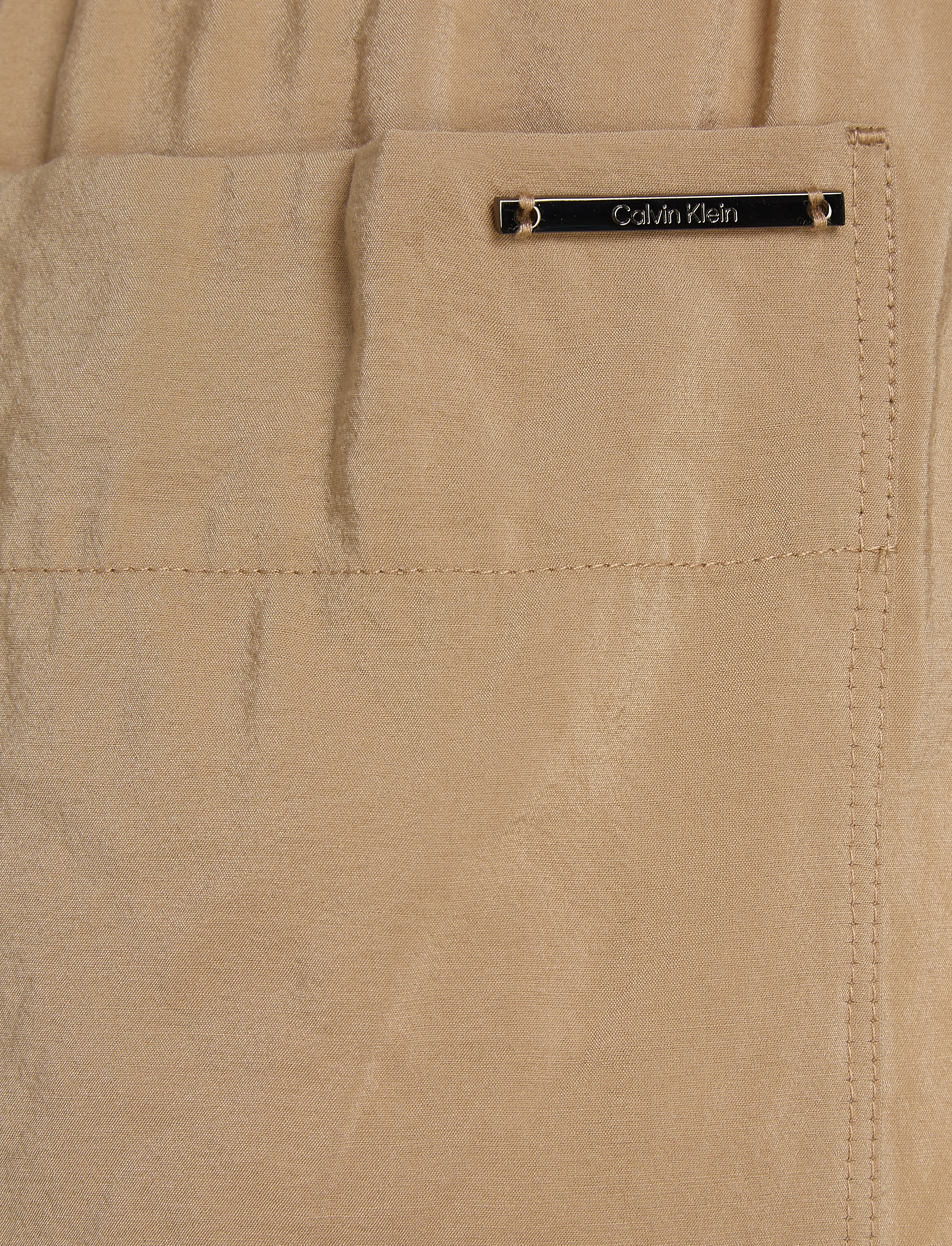 Calvin Klein - TEXTURED WIDE LEG PANTS - buxur með víðum skálmum - dune - 5